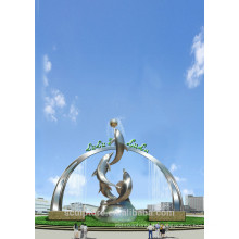 Modern Large Famous Arts stainless steel Animal sculpture for Garden decoration